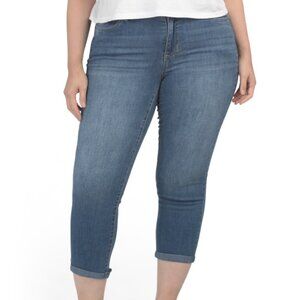 NEW D. JEANS Plus Recycled  Vintage Rolled Ccuffs women Jeans in stone 725 2m1